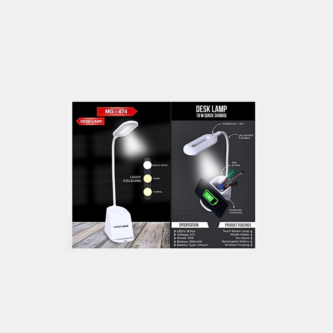 Desk Lamp with Charger and Pen Holder - 3038